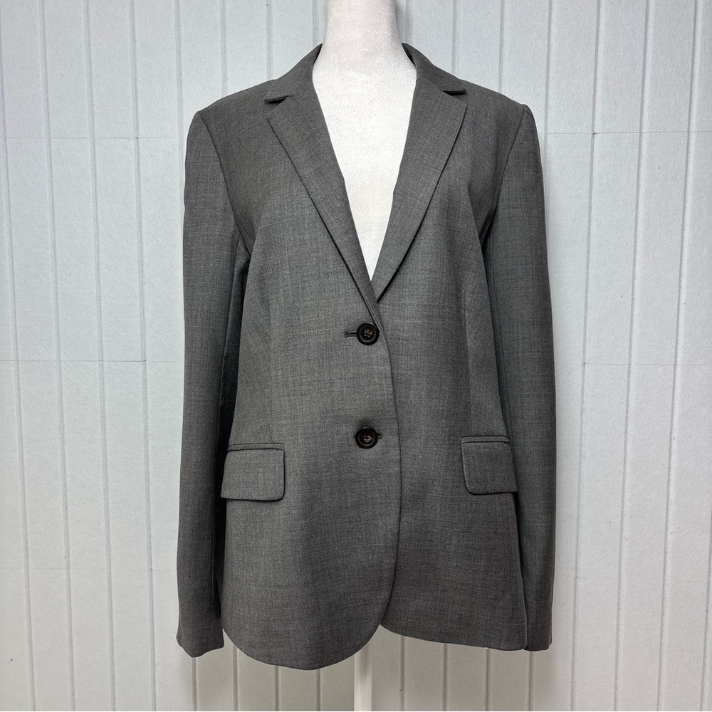 J. Crew Super‎ 120's 100% Wool Charcoal Gray Blazer size 12